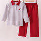 Premium Maroon Alabama elephant embroidery pants set