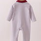 Premium Maroon Mississippi bulldog embroidery romper