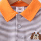 Premium Gray Tennessee Puppy embroidery stripe romper
