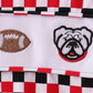 Checkered Georgia dog embroidery top