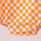 Orange Tennessee puppy embroidery checkered bubble