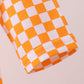 Orange Tennessee puppy embroidery checkered bubble