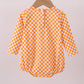 Orange Tennessee puppy embroidery checkered bubble