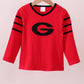 Premium Red Georgia applique top
