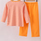 Premium Orange Tennessee puppy stripe pants set