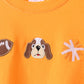 Premium Orange Tennessee football embroidery gingham pants set