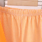 Premium Orange Tennessee football embroidery gingham pants set