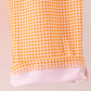 Premium Orange Tennessee football embroidery gingham pants set