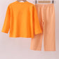 Premium Orange Tennessee football embroidery gingham pants set
