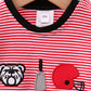 Premium Red Georgia stripe bulldog romper
