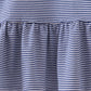 Premium Blue Auburn stripe tiger embroidery dress