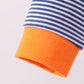 Premium Blue Auburn stripe tiger embroidery dress