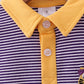 Premium Purple LSU stripe tiger embroidery dress