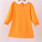 Premium Orange Tennessee puppy applique dress