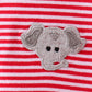 Premium Red Tennessee stripe elephant embroidery button down shirt