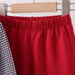 Premium Maroon Alabama elephant embroidery gingham pants set