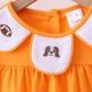 Premium Orange Tennessee puppy football embroidery pants set