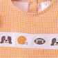 Premium Orange Tennessee puppy football embroidery ruffle pants set