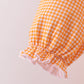 Premium Orange Tennessee puppy football embroidery ruffle pants set