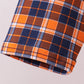 Premium Navy Auburn embroidery plaid top
