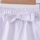 Premium White bow shorts