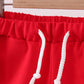 Premium Red drawstring shorts