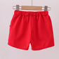 Premium Red drawstring shorts