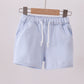 Premium Blue&white stripe drawstring shorts