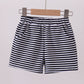 Premium Navy&white stripe shorts