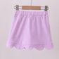 Purple scallop hem bow skort