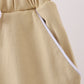 Khaki scallop hem bow skort