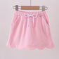 Pink scallop hem bow skort