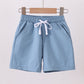 Dusty blue pocket performance shorts