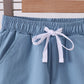 Dusty blue pocket performance shorts