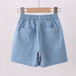 Dusty blue pocket performance shorts