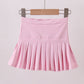 Pink pleated skort