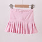 Pink pleated skort