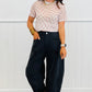 Khaki Checkered Print Mock Neck Mesh T Shirt