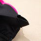 Black Floral Textured Neon Trim V Neck Crisscross Backless Tankini Set