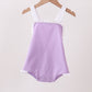 Purple ribbon ruffle bow bubble