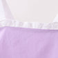 Purple ribbon ruffle bow bubble