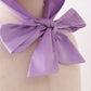 Purple ruffle bow bonnet