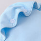 Blue ruffle bow bonnet