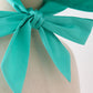 Green ruffle bow bonnet
