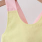 Yellow & blue ruffle bow bubble