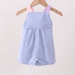 Blue ruffle bow bubble