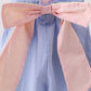 Blue ruffle bow bubble
