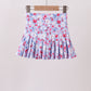Blue floral print skorts