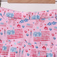 Pink flag star print skorts
