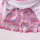 Pink flag star print skorts